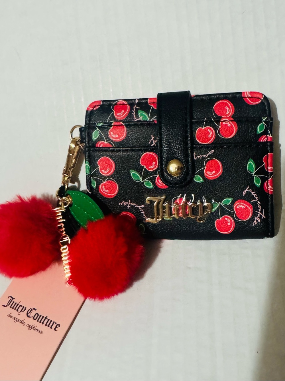 Juicy Couture Cherry girl Card Case  wallet BNWT